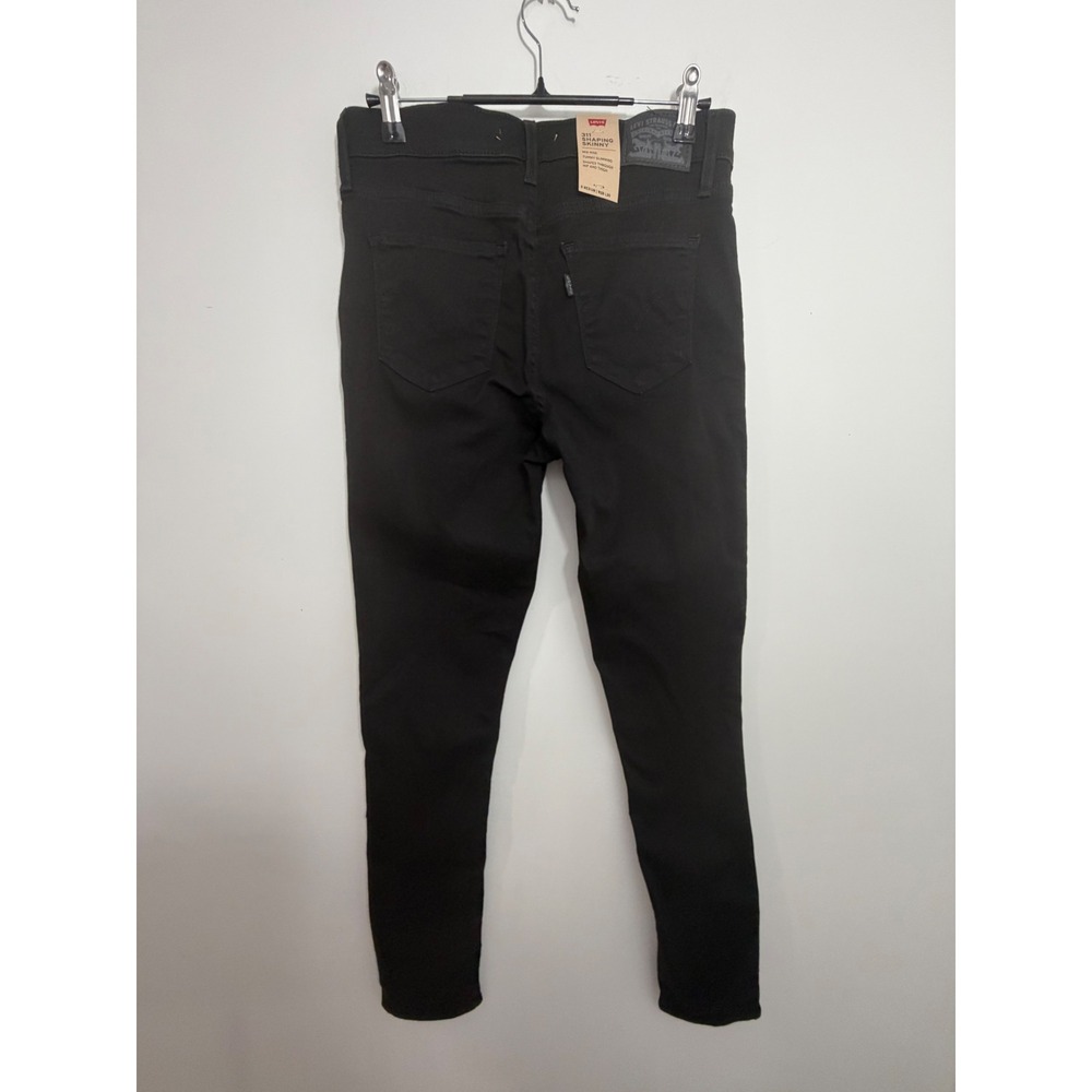 Levis 311 Shaping Skinny Jeans Womens 28x30 Black Hypersoft Mid Rise 19626-0000